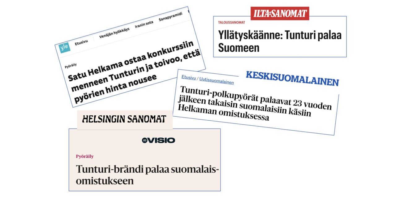 Hankolaisten ylpeys Helkama kantaa hedelmää: Näin media reagoi Tunturin ostoon!